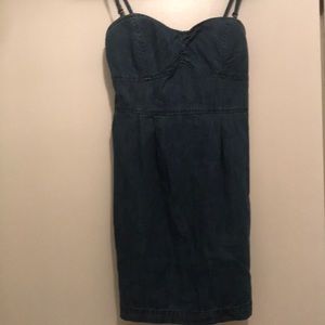 Mini jean denim dress